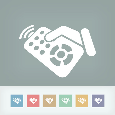 Remote control label iconのイラスト素材