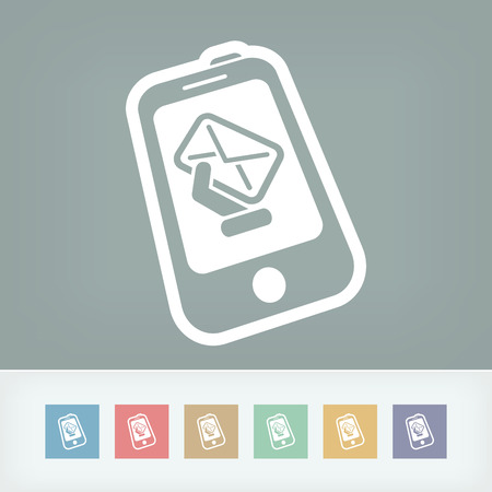 Smartphone e-mail iconのイラスト素材