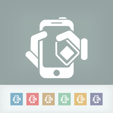 Phone card iconのイラスト素材