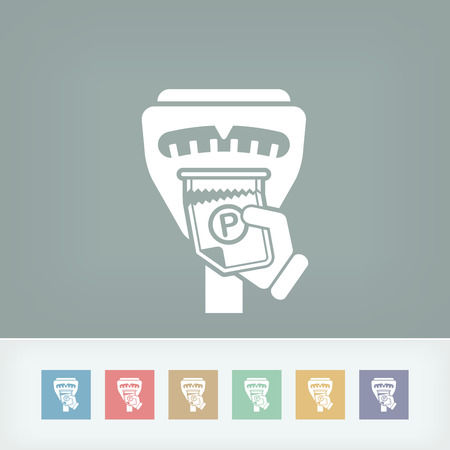 Parking meter ticketのイラスト素材