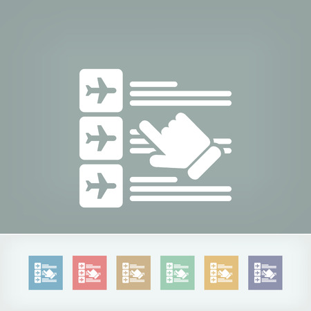 Airline booking iconのイラスト素材