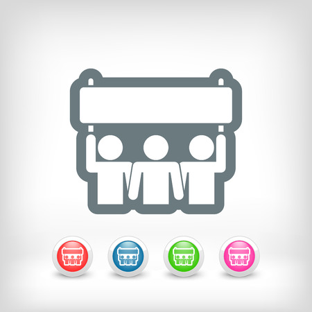 Protest or support groupのイラスト素材