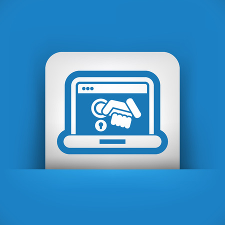 Computer privacy concept iconのイラスト素材