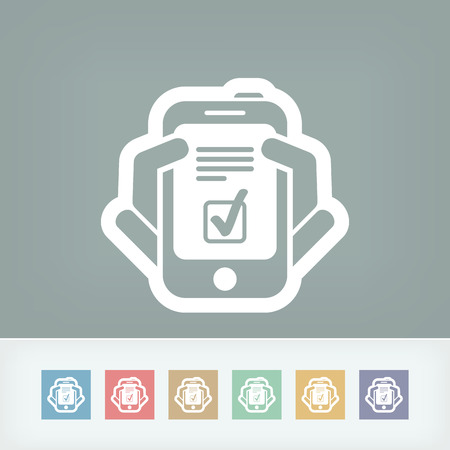 Checkmark menu on smartphoneのイラスト素材