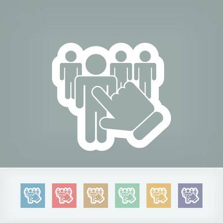 People selection iconのイラスト素材