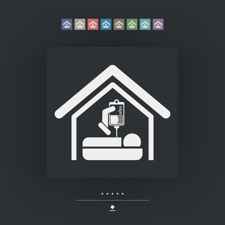 Hospitalized iconのイラスト素材