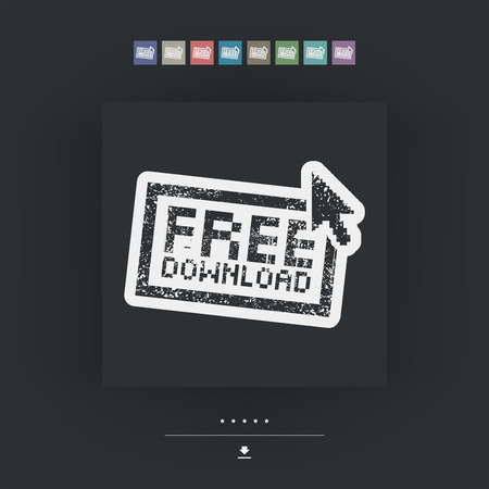 Stylized "Free download" printのイラスト素材