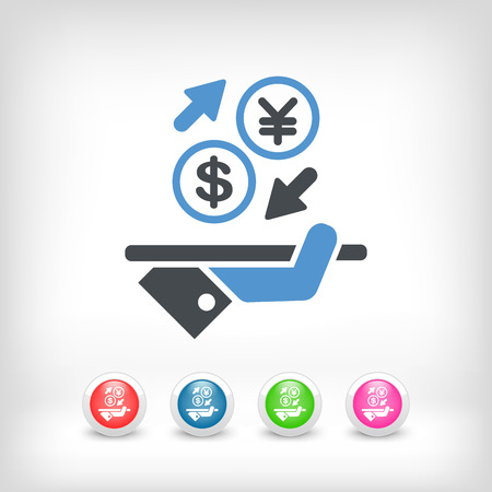 Dollar/Yuan - Foreign currency exchange iconのイラスト素材