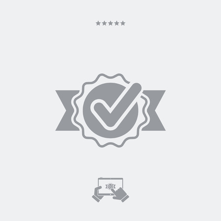 Checking quality symbol iconのイラスト素材
