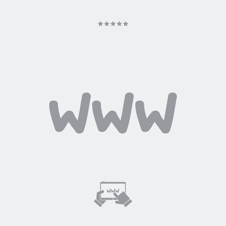"WWW" stylized flat iconのイラスト素材