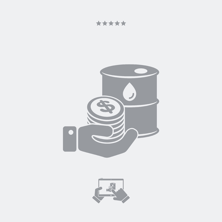 Petroleum price iconのイラスト素材