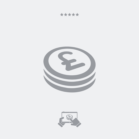 Sterling coin flat iconのイラスト素材