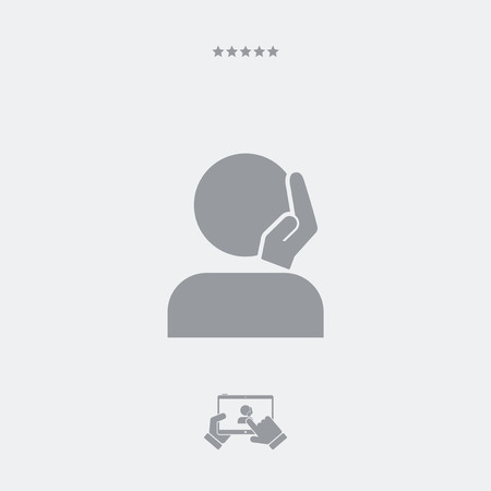 Caressing gesture - Vector minimal iconのイラスト素材