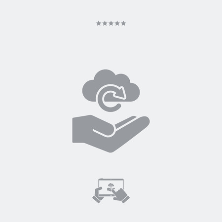 Service offer - Cloud computing - Minimal iconのイラスト素材
