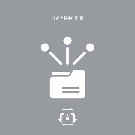 Sharing folder - Flat minimal iconのイラスト素材