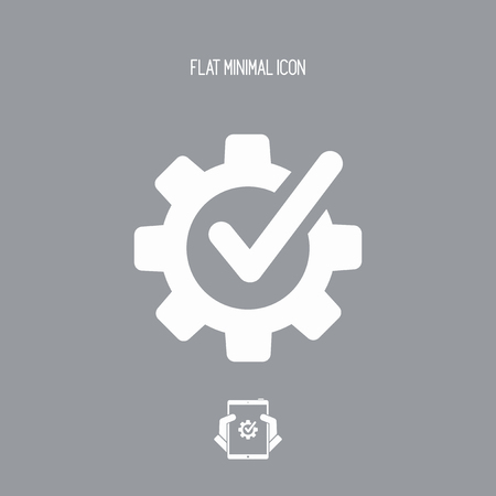 Checking assistance flat iconのイラスト素材