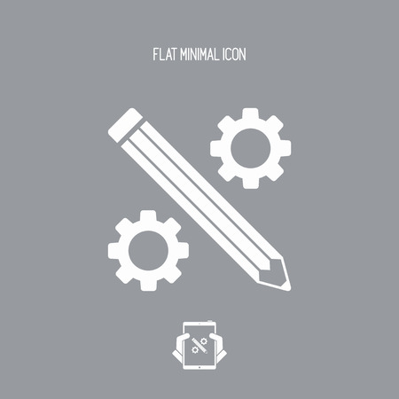Creative working - Vector flat iconのイラスト素材