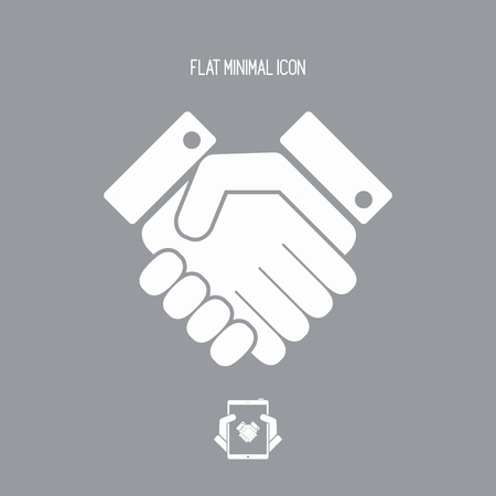 Handshake web single iconのイラスト素材