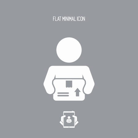Delivery services - Vector flat iconのイラスト素材
