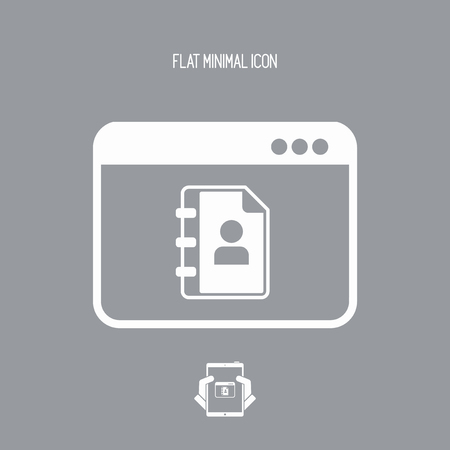 Address book application - Vector flat iconのイラスト素材