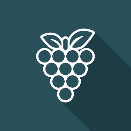 Vector illustration of grape single iconのイラスト素材
