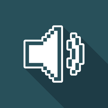Vector illustration of single isolated pixel pc iconのイラスト素材