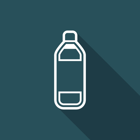 Illustration of single isolated bottle icon.のイラスト素材