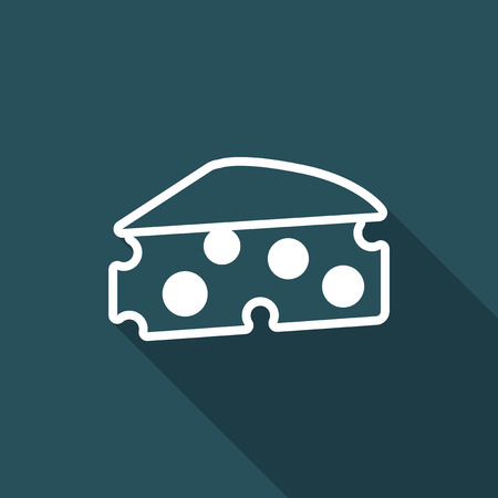 Illustration of single isolated cheese icon.のイラスト素材