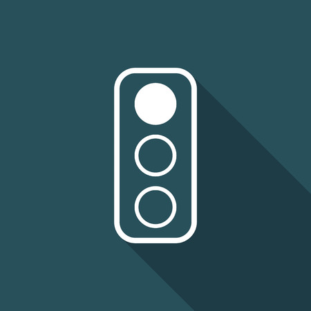 Illustration of single isolated traffic light icon.のイラスト素材