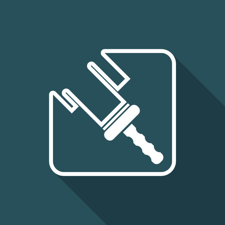 Vector illustration of single isolated glass clean iconのイラスト素材