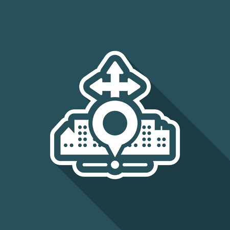 City map iconのイラスト素材