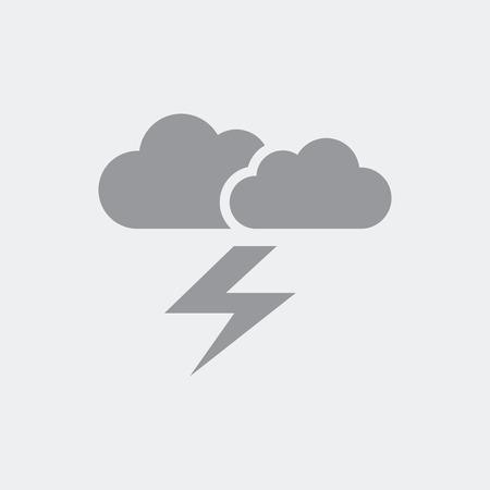 Illustration that depicting clouds and lightning as a symbol of the concept of weather forecasts or problematic eventsのイラスト素材