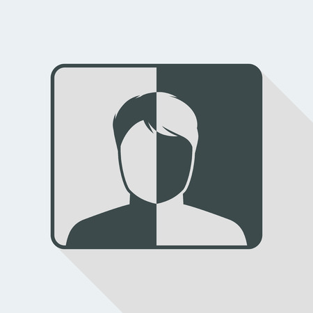 Flat and isolated vector illustration icon with minimal modern design and long shadowのイラスト素材