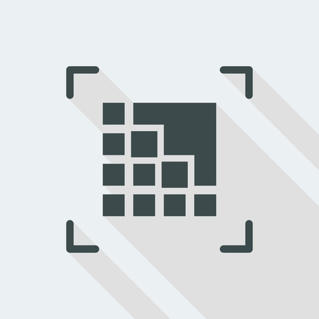 Flat and isolated vector illustration icon with minimal modern design and long shadowのイラスト素材