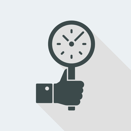 Flat and isolated vector illustration icon with minimal modern design and long shadowのイラスト素材