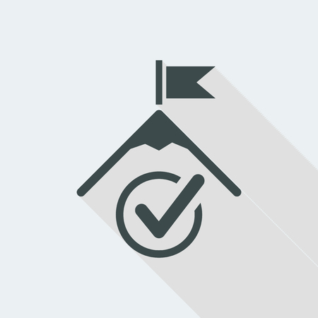 Flat and isolated vector illustration icon with minimal modern design and long shadowのイラスト素材