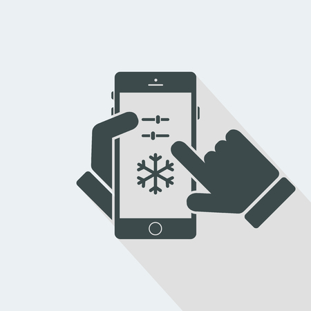 Flat and isolated vector illustration icon with minimal modern design and long shadowのイラスト素材