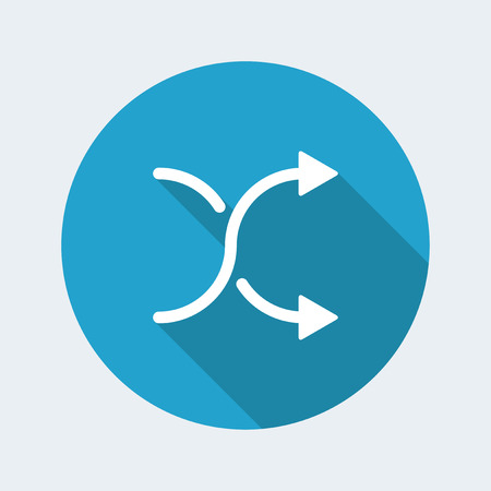 Flat and isolated vector illustration icon with minimal modern design and long shadowのイラスト素材