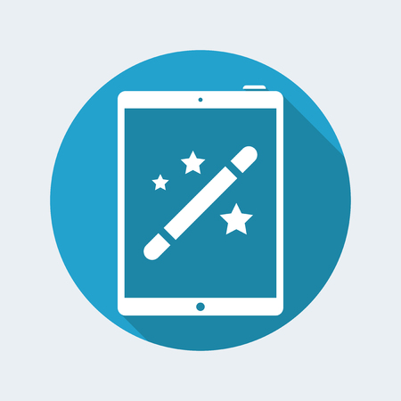 Flat and isolated vector illustration icon with minimal modern design and long shadowのイラスト素材