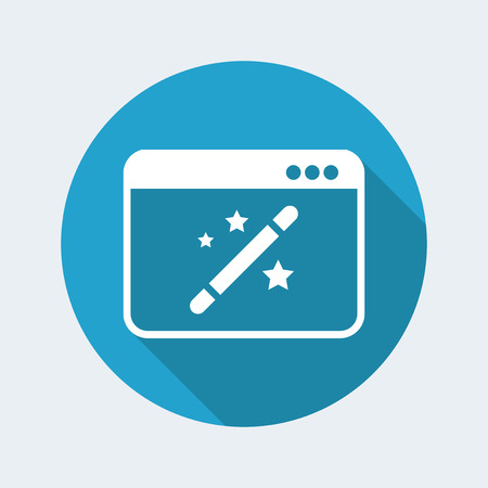 Flat and isolated vector illustration icon with minimal modern design and long shadowのイラスト素材