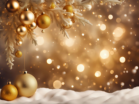 Christmas background. Xmas romantic and elegant atmosphere. Greeting card.の素材