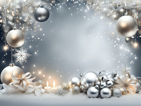 Christmas background. Xmas romantic and elegant atmosphere. Greeting card.の素材