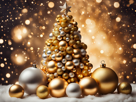 Christmas background. Xmas romantic and elegant atmosphere. Greeting card.の素材