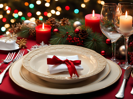 Christmas background. Xmas romantic and elegant atmosphere. Greeting card.の素材