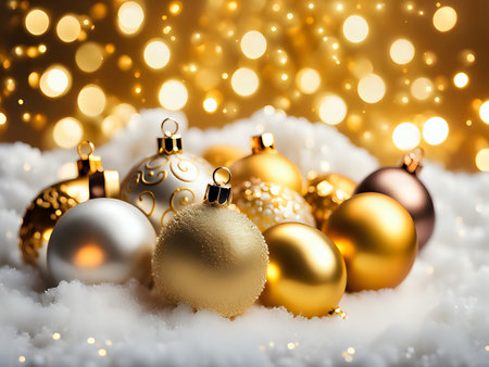 Christmas background. Xmas romantic and elegant atmosphere. Greeting card.の素材