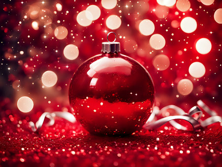 Christmas background. Xmas romantic and elegant atmosphere. Greeting card.の素材