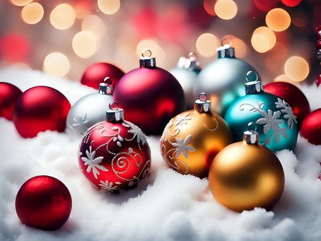 Christmas background. Xmas romantic and elegant atmosphere. Greeting card.の素材