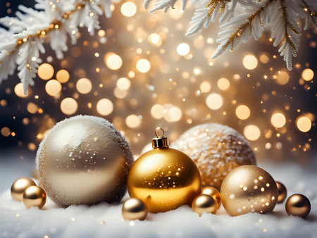 Christmas background. Xmas romantic and elegant atmosphere. Greeting card.の素材