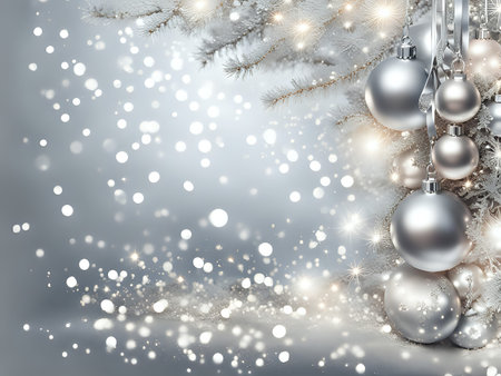 Christmas background. Xmas romantic and elegant atmosphere. Greeting card.の素材