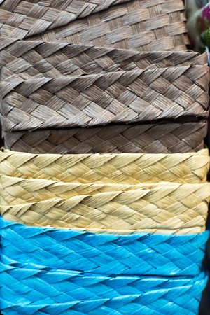 Wicker basket textureの写真素材